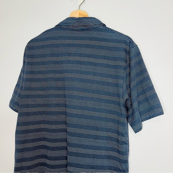 Travis Mathew Navy Striped Pima Soft Performance Polo L - Picture 5 of 6